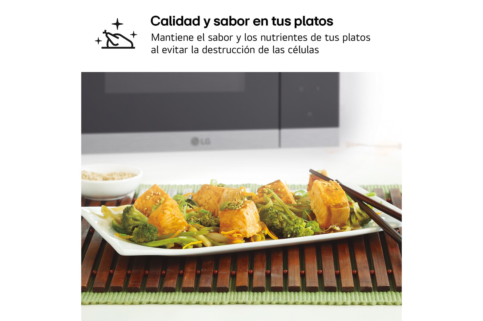 LG  Microondas Grill Integrable| LG MG7Z2593D, 900W, 25L, cristal negro + acero, MG7Z2593D