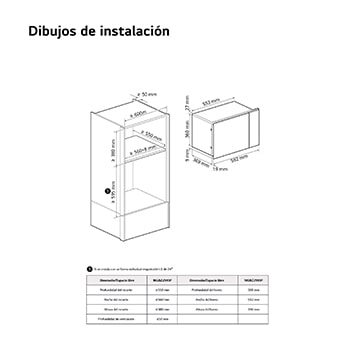 LG  Microondas Grill Integrable| LG MG7Z2593D, 900W, 25L, cristal negro + acero, MG7Z2593D