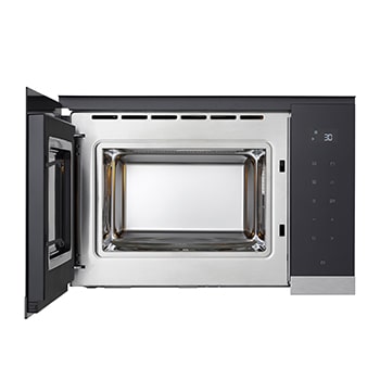 LG  Microondas Grill Integrable| LG MG7Z2593D, 900W, 25L, cristal negro + acero, MG7Z2593D