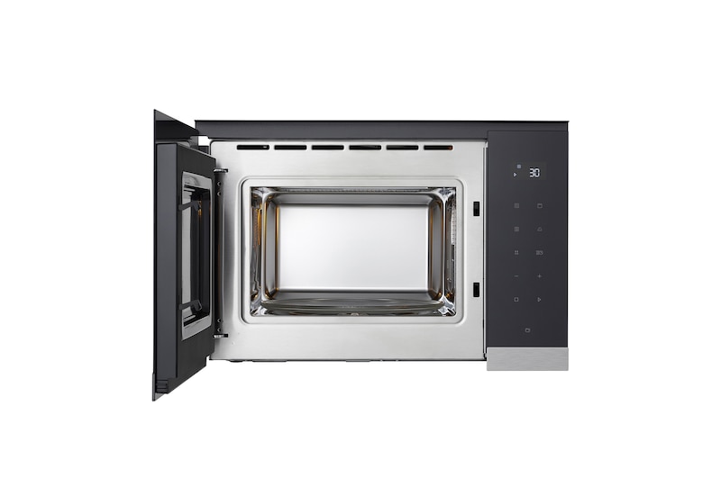 LG  Microondas Grill Integrable| LG MG7Z2593D, 900W, 25L, cristal negro + acero, MG7Z2593D