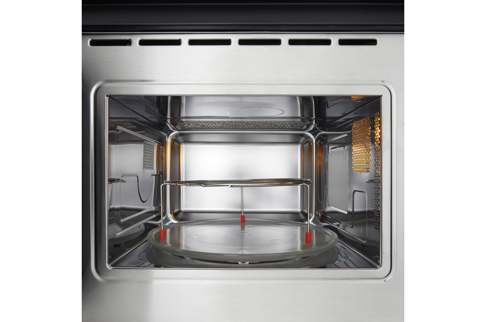 LG  Microondas Grill Integrable| LG MG7Z2593D, 900W, 25L, cristal negro + acero, MG7Z2593D