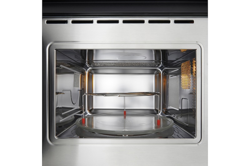 LG  Microondas Grill Integrable| LG MG7Z2593D, 900W, 25L, cristal negro + acero, MG7Z2593D