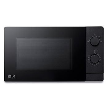 Vista frontal de Microondas  LG MS2082F, 20 litros, Negro MS2082F
