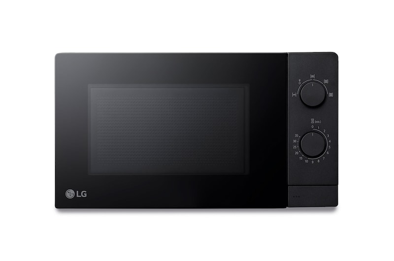 Vista frontal de Microondas  LG MS2082F, 20 litros, Negro MS2082F