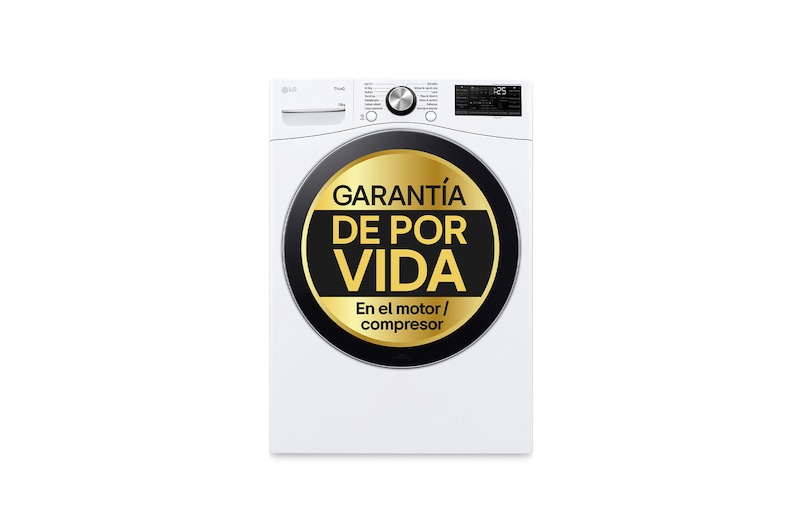 Vista frontal de Secadora  con Inteligencia artificial 18kg, D, con Bomba de calor Dual Inverter, Direct Drive , Inox antihuellas , Serie  XXL, RH18U8AVCW
