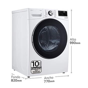 LG Outlet Secadora con Inteligencia Artificial 18kg, eficiencia A+++, con Bomba de calor Dual Inverter, Direct Drive, Blanca, Serie XXL, RH18U8AVCW.OUTLET