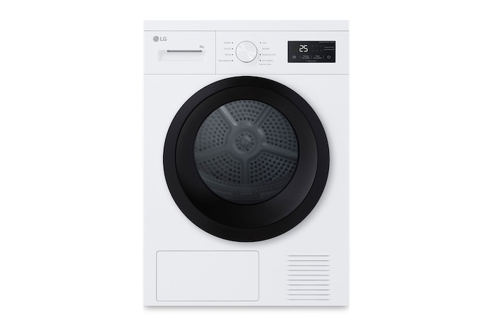 Secadora 8kg, D, con Bomba de calor, Blanca, Serie 100