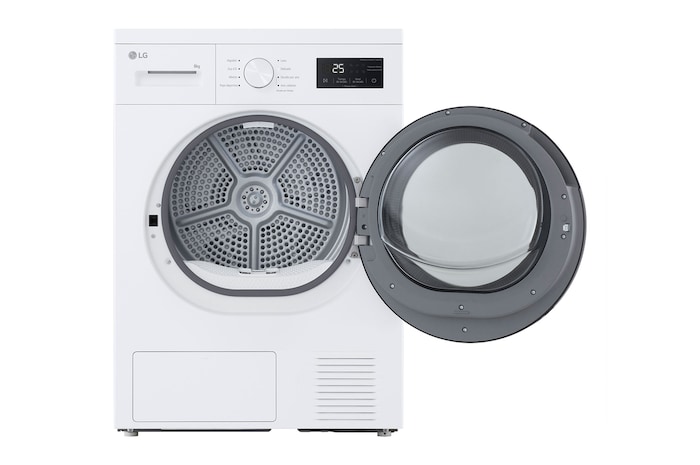 Secadora 8kg, D, con Bomba de calor, Blanca, Serie 100