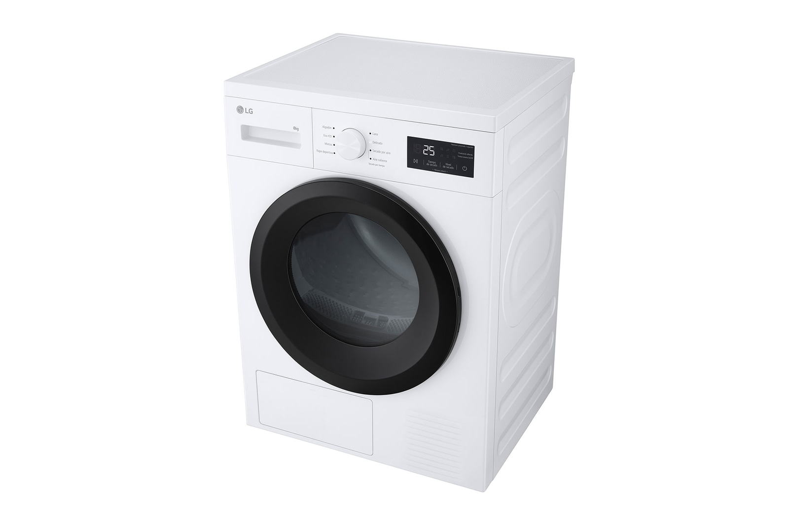 Secadora 8kg, D, con Bomba de calor, Blanca, Serie 100