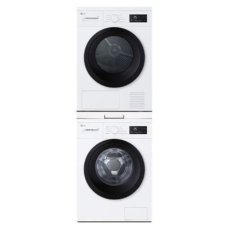Torre de lavado y secado | LG TORRE808NWK, Bomba de calor Dual Inverter, 8kg lavado, 8kg secado, 1400rpm, series 100,clasificación A/D, Blanco - TORRE