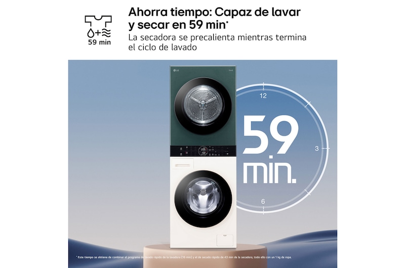 Lava y seca en menos de 1 hora