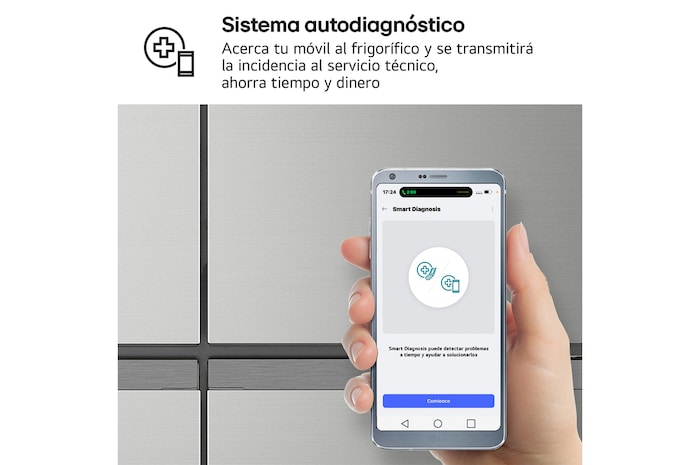 Frigorífico American Combi | LG GMBS30SEPY, , Clasificación E, 580 L, Inox antihuellas