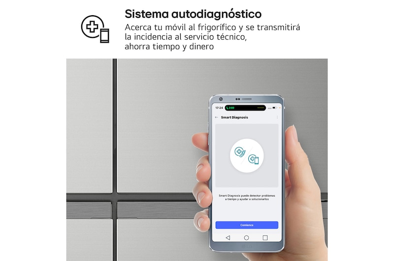 Frigorífico American Combi | LG GMBS30SEPY, , Clasificación E, 580 L, Inox antihuellas