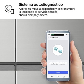 Frigorífico American Combi | LG GMBS30SEPY, , Clasificación E, 580 L, Inox antihuellas