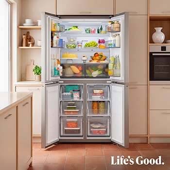 Frigorífico American Combi | LG GMBS30SEPY, , Clasificación E, 580 L, Inox antihuellas