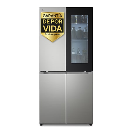 Frigorífico American Combi | LG GMVS30SEPY InstaView™, Clasificación E, 580 L, Inox antihuellas - GMVS30SEPY