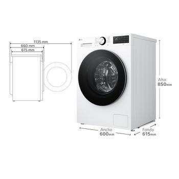 Lavadora Inteligente | LG F4X5511TLB, AI Direct Drive, TurboWash 360º, 11kg, 1400rpm, Serie 550, Un 30% más eficiente que A, Blanca