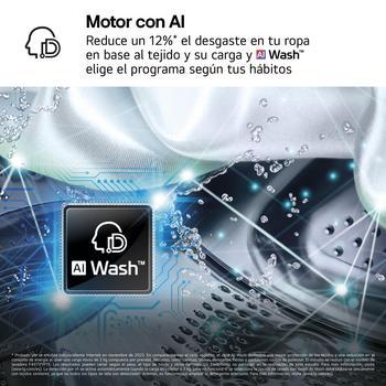Lavadora Inteligente | LG F4X5511TLB, AI Direct Drive, TurboWash 360º, 11kg, 1400rpm, Serie 550, Un 30% más eficiente que A, Blanca