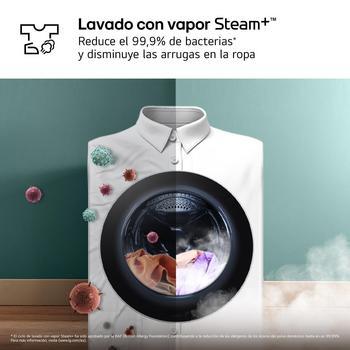 Lavadora Inteligente | LG F4X5511TLB, AI Direct Drive, TurboWash 360º, 11kg, 1400rpm, Serie 550, Un 30% más eficiente que A, Blanca