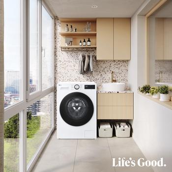 Lavadora Inteligente | LG F4X5511TLB, AI Direct Drive, TurboWash 360º, 11kg, 1400rpm, Serie 550, Un 30% más eficiente que A, Blanca