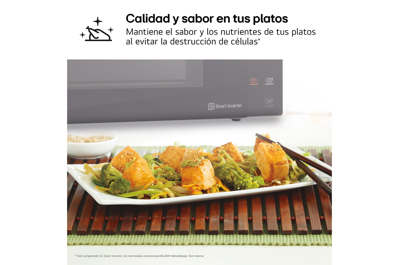 LG Microondas Grill Negro Smart Inverter 1000W de 23 litros, MH6336GIB