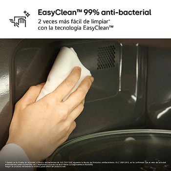 LG Microondas Grill Negro Smart Inverter 1000W de 23 litros, MH6336GIB