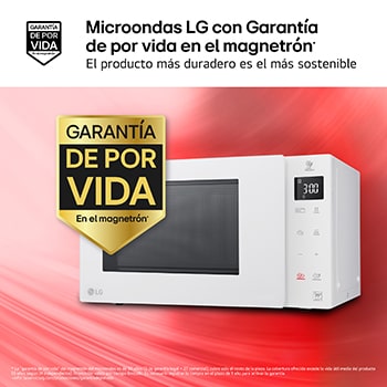 LG Microondas Grill Blanco Smart Inverter 1000W de 23 litros, MH6336GIH
