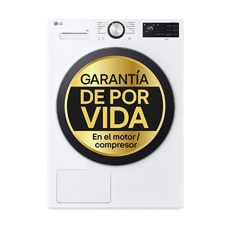 Secadora con Inteligencia Artificial 9kg, B, con Bomba de calor Dual Inverter, Blanca , Serie 500 - RHX5009TLC