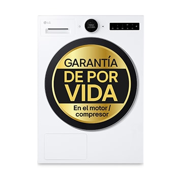 Vista frontal de Secadora con Inteligencia artificial 9kg, A, con Bomba de calor Dual Inverter,Blanco marfil , Serie 900 RHX9009TWC