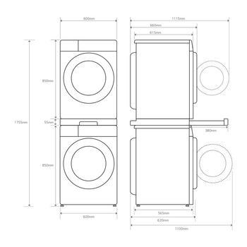 LG Torre de lavado y secado | LG TORRE99AUVI.SET AI Direct Drive, Autodosificación, 9kg lavado, 9kg secado, Serie 900, clasificación A/C, TORRE99AUVI.SET