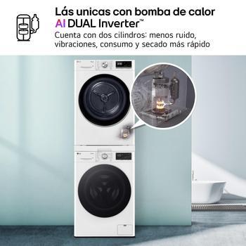 LG Torre de lavado y secado | LG TORRE99AUVI.SET AI Direct Drive, Autodosificación, 9kg lavado, 9kg secado, Serie 900, clasificación A/C, TORRE99AUVI.SET