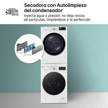 LG Torre de lavado y secado | LG TORRE99AUVI.SET AI Direct Drive, Autodosificación, 9kg lavado, 9kg secado, Serie 900, clasificación A/C, TORRE99AUVI.SET