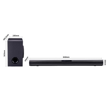 LG Barra de sonido LG SQC1 con 160W de potencia y 2.1 canales. Sonido envolvente Dolby Digital con bajos potentes. Conectividad Bluetooth, USB y entrada óptica. Completa tu televisor , SQC1