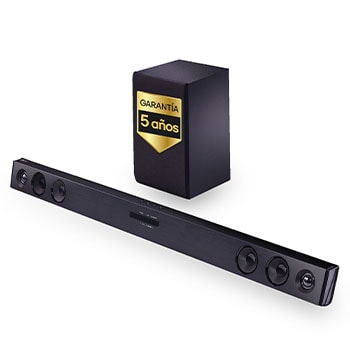 Vista frontal de Outlet Barra de sonido Inteligente LG SQC2 con 300W de potencia y 2.1 canales SQC2.OUTLET