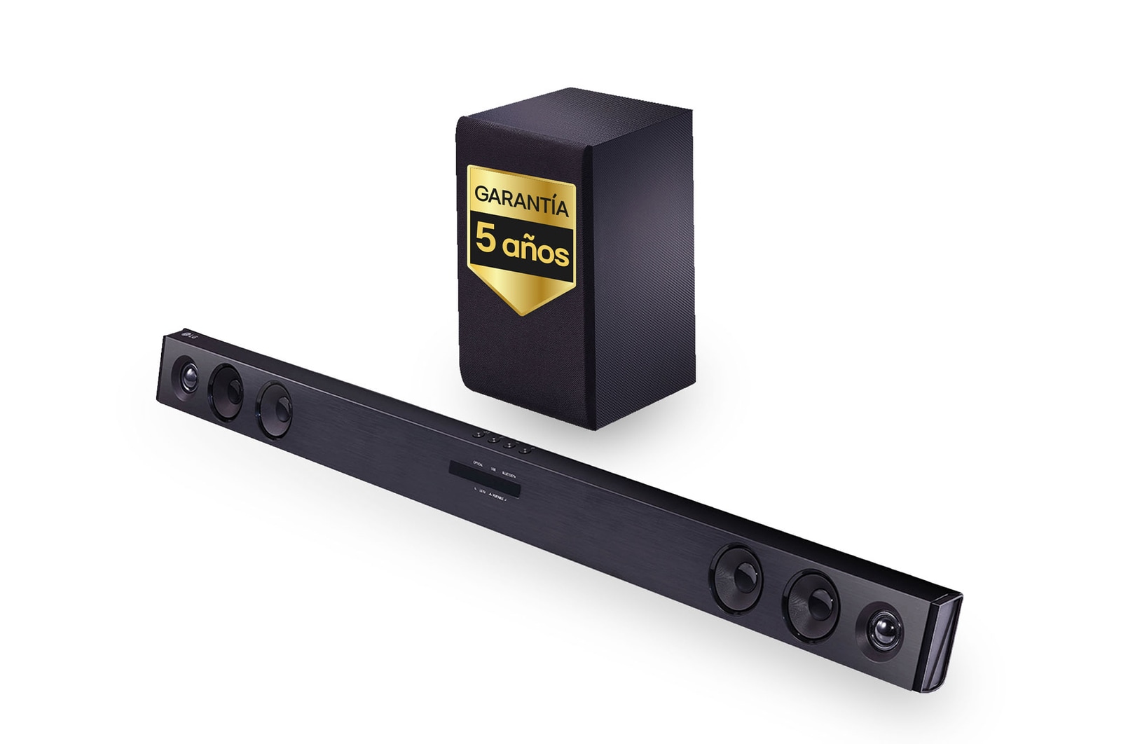 Vista frontal de Outlet Barra de sonido Inteligente LG SQC2 con 300W de potencia y 2.1 canales SQC2.OUTLET