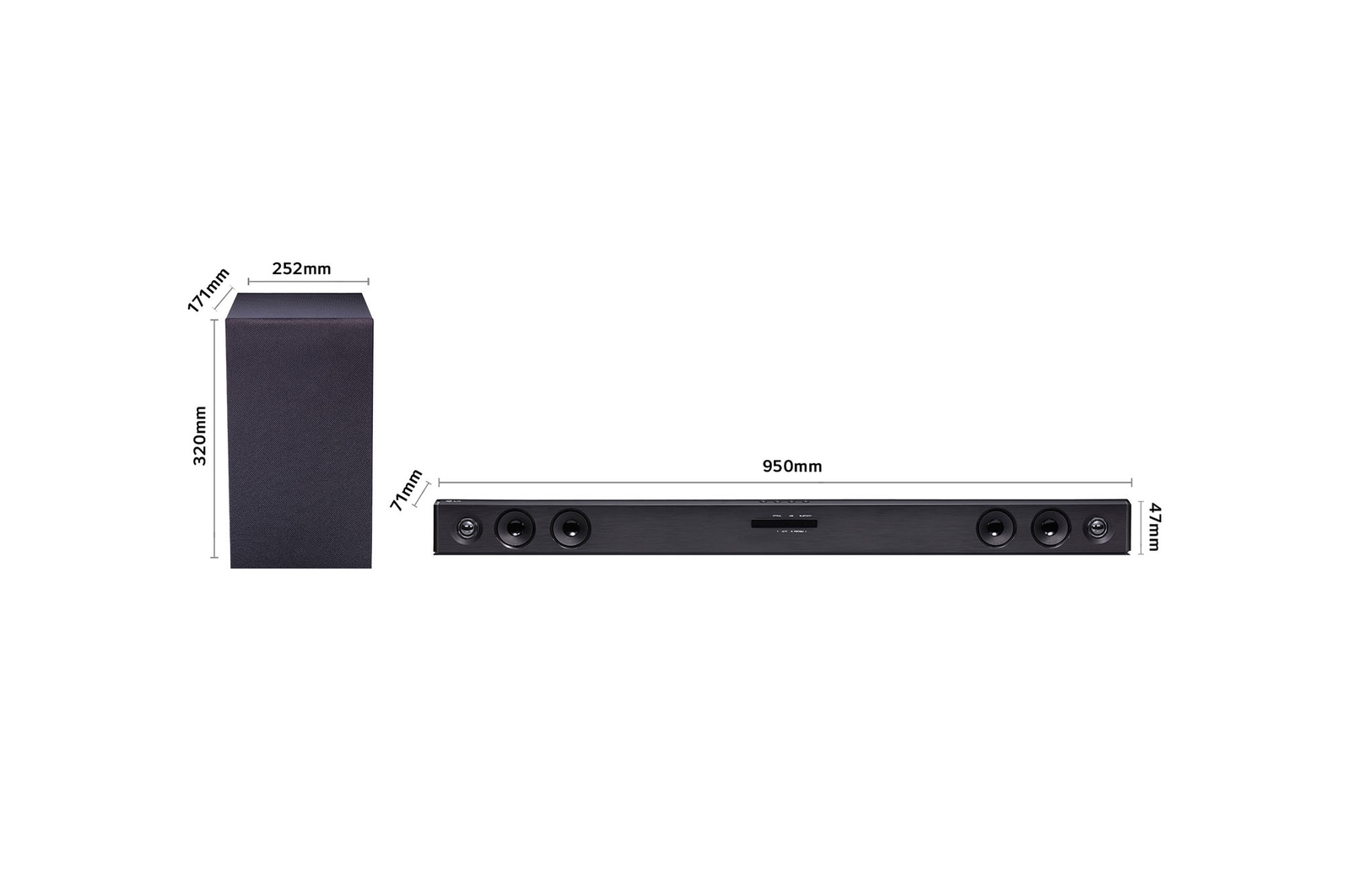 LG Outlet Barra de sonido Inteligente LG SQC2 con 300W de potencia y 2.1 canales, SQC2.OUTLET