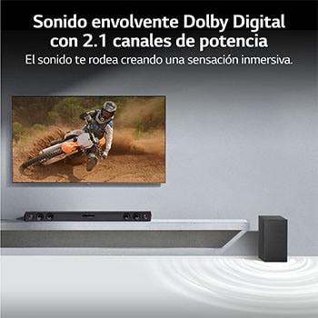 LG Outlet Barra de sonido Inteligente LG SQC2 con 300W de potencia y 2.1 canales, SQC2.OUTLET
