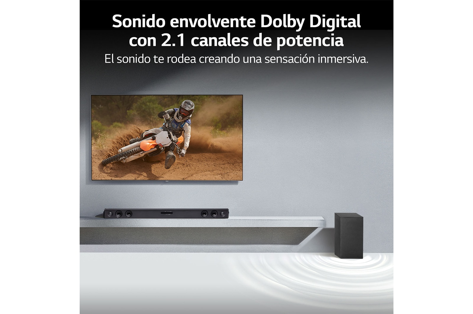 LG Outlet Barra de sonido Inteligente LG SQC2 con 300W de potencia y 2.1 canales, SQC2.OUTLET