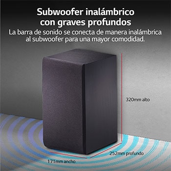 LG Outlet Barra de sonido Inteligente LG SQC2 con 300W de potencia y 2.1 canales, SQC2.OUTLET