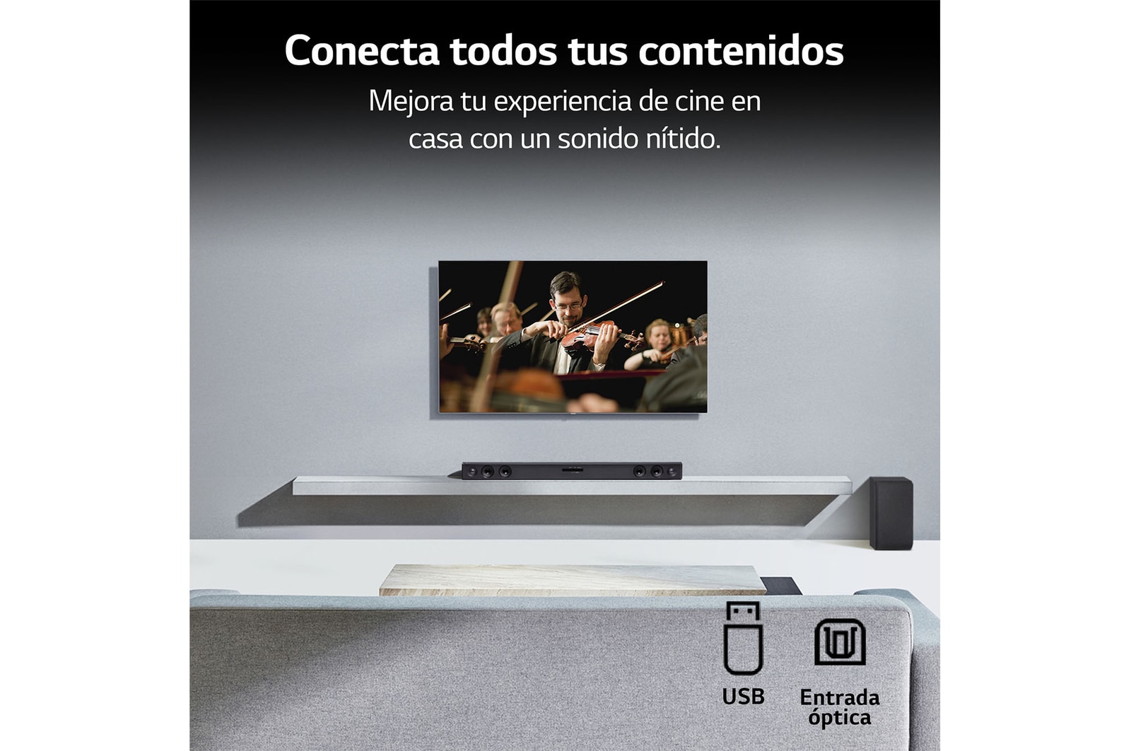 LG Outlet Barra de sonido Inteligente LG SQC2 con 300W de potencia y 2.1 canales, SQC2.OUTLET