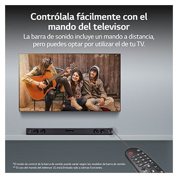 LG Outlet Barra de sonido Inteligente LG SQC2 con 300W de potencia y 2.1 canales, SQC2.OUTLET
