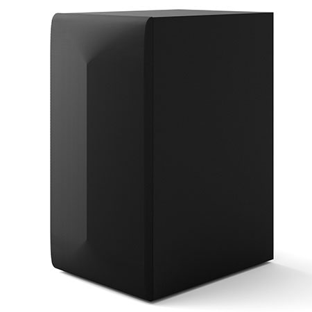 Vista frontal del la esquina lateral de la LG Soundbar S60T
