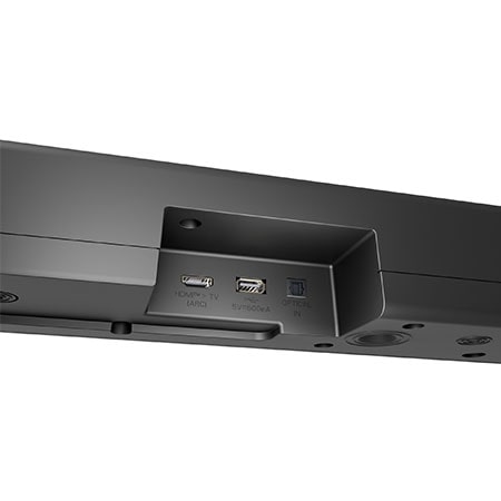 Plano cenital del centro de la LG Soundbar S60T