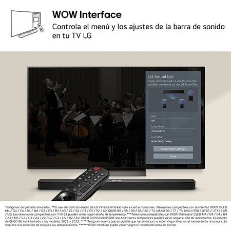 LG Barra de Sonido Inteligente LG S60T con 340W y 3.1 canales, S60T