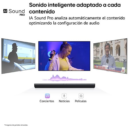 LG Barra de Sonido Inteligente LG S60T con 340W y 3.1 canales, S60T