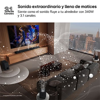 Plano cenital de la LG Soundbar S60T