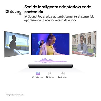 LG Barra de Sonido - LG S90TR, Bluetooth, 670W, 7.1.3 Canales con subwoofer, altavoces traseros para cine en casa, Dolby Atmos, DTS:X, IA Ready, Negro, S90TR