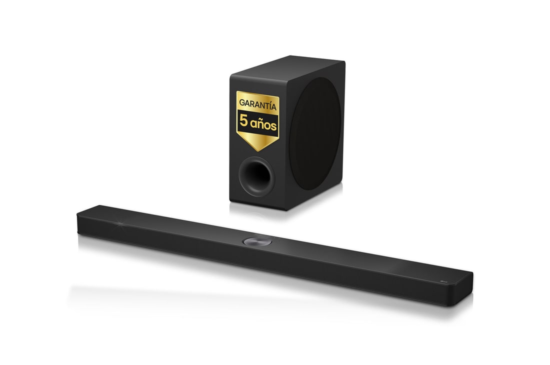LG Barra de sonido para TV - LG S90TY, Bluetooth, 570W, 5.1.3 Canales con Subwoofer, Dolby Atmos, DTS:X, IA Ready, Negro, S90TY