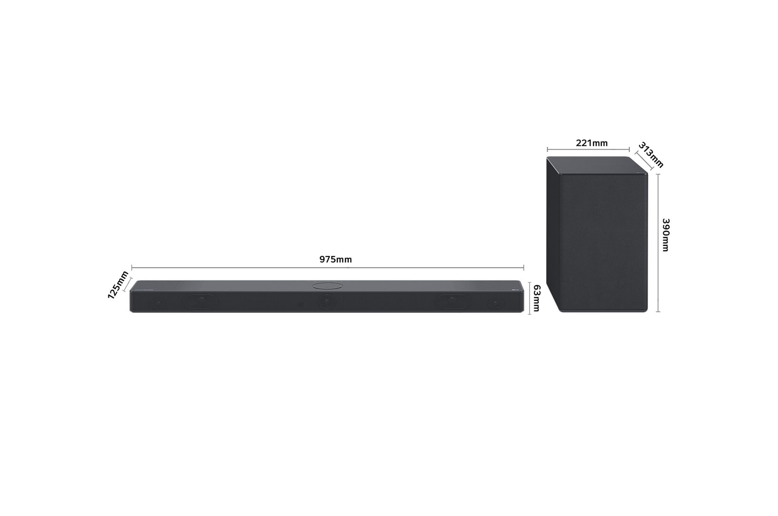 LG Barra de sonido para TV - LG SC9S, Bluetooth, 400W, 3.1.3  canales con Subwoofer, Dolby Atmos, DTS:X, IA Ready, Gris Oscuro, SC9S