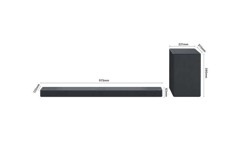 LG Barra de sonido para TV - LG SC9S, Bluetooth, 400W, 3.1.3  canales con Subwoofer, Dolby Atmos, DTS:X, IA Ready, Gris Oscuro, SC9S
